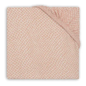 Jollein Ledikant Hoeslaken Jersey | Snake Pale Pink