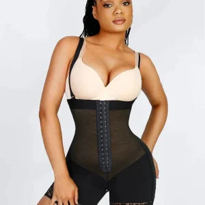 Shorts de shapewear ajustables en dentelle à contrôle du ventre